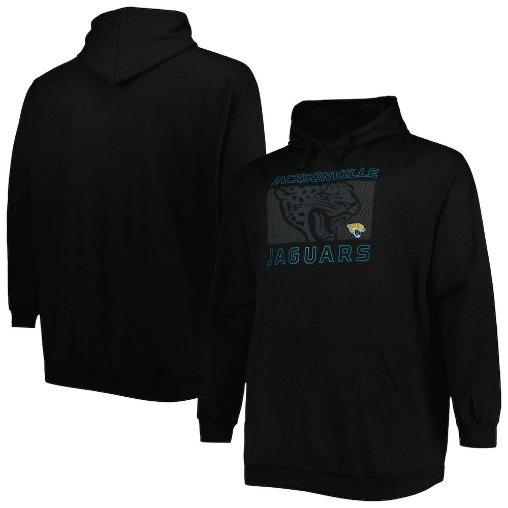 Jacksonville Jaguars Big & Tall Pop of Color Pullover Hoodie - Black - Fanatics