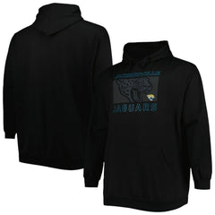 Jacksonville Jaguars Big & Tall Pop of Color Pullover Hoodie - Black - Fanatics