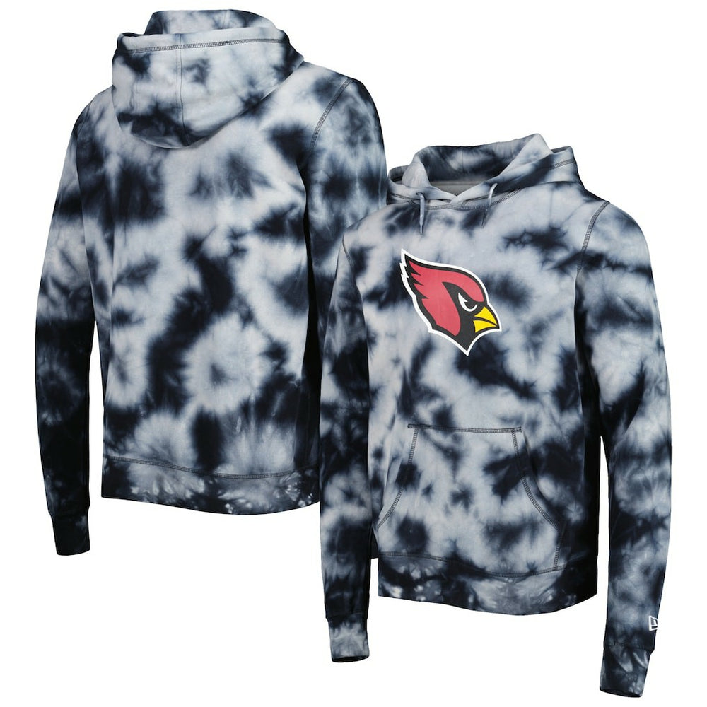 Arizona Cardinals New Era Team Tie-Dye Pullover Hoodie - Black - NFL