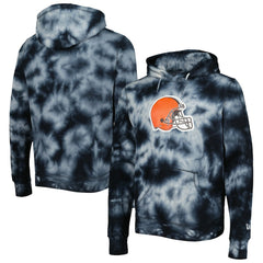 Cleveland Browns New Era Team Tie-Dye Pullover Hoodie - Black - NFL