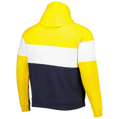 Los Angeles Rams New Era Colorblock Throwback Pullover Hoodie - Navy/Gold - NFL