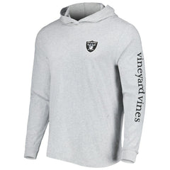 Las Vegas Raiders Vineyard Vines Local Long Sleeve Hoodie T-Shirt - Heathered Gray - NFL