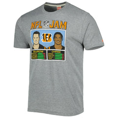 Ja'Marr Chase & Joe Burrow Cincinnati Bengals Homage Unisex NFL Jam Tri-Blend T-Shirt - Heather Gray - NFL