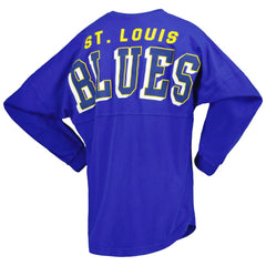 St. Louis Blues Fanatics Women's Spirit Lace-Up V-Neck Long Sleeve Jersey T-Shirt - Blue | Fanatics sale