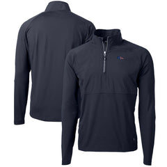 Denver Broncos Cutter & Buck Adapt Eco Knit Hybrid Recycled Quarter-Zip Pullover Top - Navy - NFL