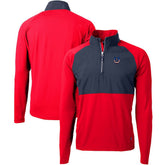 Indianapolis Colts Cutter & Buck Adapt Eco Knit Hybrid Recycled Quarter-Zip Pullover Top - Red - NFL