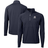 Green Bay Packers Cutter & Buck Adapt Eco Knit Hybrid Recycled Quarter-Zip Pullover Top - Navy - NFL