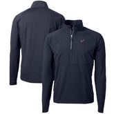 Houston Texans Cutter & Buck Adapt Eco Knit Hybrid Recycled Quarter-Zip Pullover Top - Navy - NFL