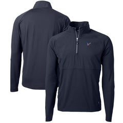 Houston Texans Cutter & Buck Adapt Eco Knit Hybrid Recycled Quarter-Zip Pullover Top - Navy - NFL