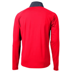 Houston Texans Cutter & Buck Adapt Eco Knit Hybrid Recycled Quarter-Zip Pullover Top - Red - NFL