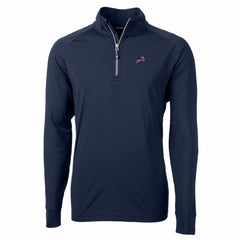 Detroit Lions Cutter & Buck Team Adapt Eco Knit Hybrid Recycled Quarter-Zip Pullover Top - Navy - NFL
