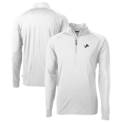 Detroit Lions Cutter & Buck Team Adapt Eco Knit Hybrid Recycled Quarter-Zip Pullover Top - White - NFL