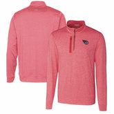 Tennessee Titans Cutter & Buck Stealth Quarter-Zip Pullover Top - Heathered Cardinal - NFL
