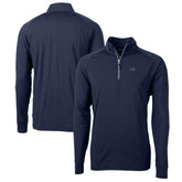 New York Giants Cutter & Buck Big & Tall Adapt Eco Knit Stretch Recycled Quarter-Zip Pullover Top - Navy - NFL