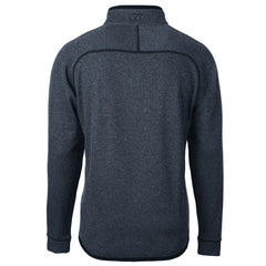Kansas City Chiefs Cutter & Buck Big & Tall Mainsail Sweater Knit Half-Zip Pullover Jacket - Heathered Navy - NFL