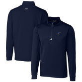 Atlanta Falcons Cutter & Buck Big & Tall Traverse Stretch Quarter-Zip Pullover Top - Navy - NFL