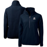 Green Bay Packers Cutter & Buck Women's Americana Cascade Eco Sherpa Fleece Half-Zip Pullover Jacket - Navy - NFL