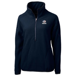 Green Bay Packers Cutter & Buck Women's Americana Cascade Eco Sherpa Fleece Half-Zip Pullover Jacket - Navy - NFL