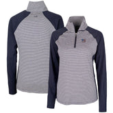 New York Giants Cutter & Buck Women's Forge Tonal Half-Zip Top - Navy - NFL