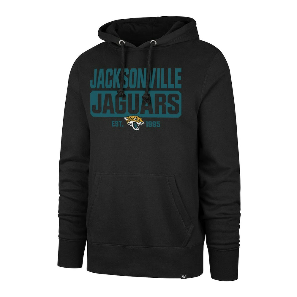 Jacksonville Jaguars '47 Box Out Headline Pullover Hoodie - Black - 47 brand