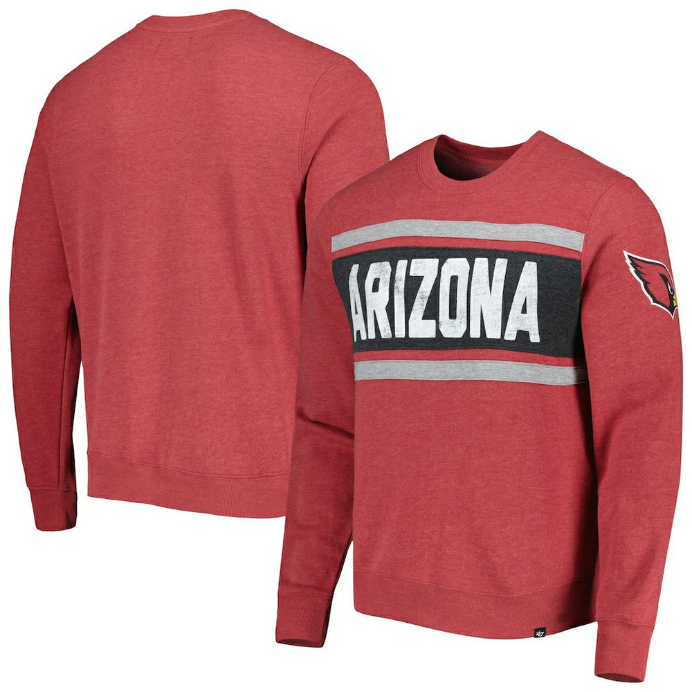Arizona Cardinals '47 Bypass Tribeca Pullover Sweatshirt - Heathered Cardinal - 47 brand