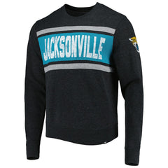 Jacksonville Jaguars '47 Bypass Tribeca Pullover Sweatshirt - Heathered Black - 47 brand