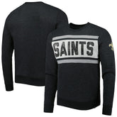 New Orleans Saints '47 Bypass Tribeca Pullover Sweatshirt - Heathered Black - 47 brand