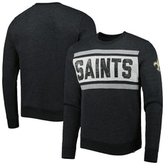 New Orleans Saints '47 Bypass Tribeca Pullover Sweatshirt - Heathered Black - 47 brand