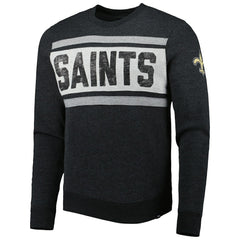 New Orleans Saints '47 Bypass Tribeca Pullover Sweatshirt - Heathered Black - 47 brand