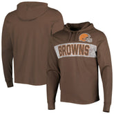 Cleveland Browns '47 Field Franklin Hooded Long Sleeve T-Shirt - Brown - 47 brand