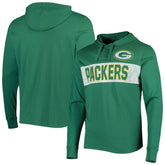 Green Bay Packers '47 Field Franklin Hooded Long Sleeve T-Shirt - Green - 47 brand