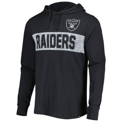 Las Vegas Raiders '47 Field Franklin Hooded Long Sleeve T-Shirt - Black - 47 brand