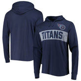 Tennessee Titans '47 Field Franklin Hooded Long Sleeve T-Shirt - Navy - 47 brand