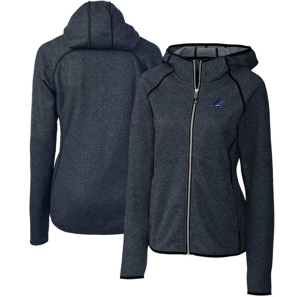 Miami Dolphins Cutter & Buck Women's Mainsail Full-Zip Jacket - Heathered Navy - NFL