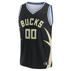 Fanatics Milwaukee Bucks Custom Fast Break Jersey Statement Edition Black