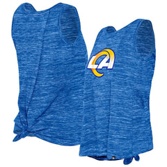 Los Angeles Rams New Era Women's Space Dye Tie-Back Tank Top - Royal - NFL