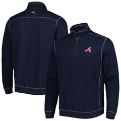 Atlanta Braves Tommy Bahama Tobago Bay Tri-Blend Quarter-Zip Sweatshirt Outlet
