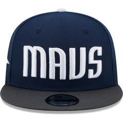 New Era Dallas Mavericks Jersey Hook Statement Edition 9FIFTY Snapback Hat Navy/Gray