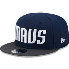 New Era Dallas Mavericks Jersey Hook Statement Edition 9FIFTY Snapback Hat Navy/Gray