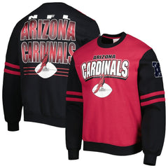 Arizona Cardinals All Over 2.0 Pullover Sweatshirt - Cardinal - Mitchell & Ness