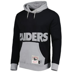 Las Vegas Raiders Big Face 5.0 Pullover Hoodie - Black - Mitchell & Ness