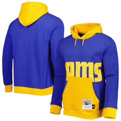 Los Angeles Rams Big Face 5.0 Pullover Hoodie - Royal - Mitchell & Ness
