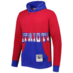 New England Patriots Big Face 5.0 Pullover Hoodie - Red - Mitchell & Ness