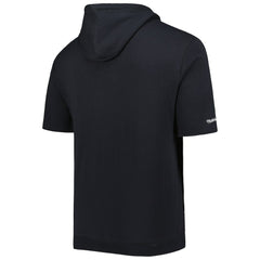 Las Vegas Raiders Washed Short Sleeve Pullover Hoodie - Black - Mitchell & Ness