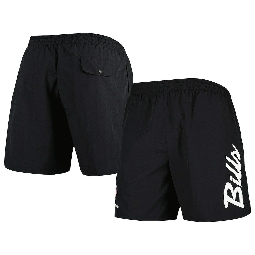 Buffalo Bills Team Essentials Nylon Shorts - Black - Mitchell & Ness