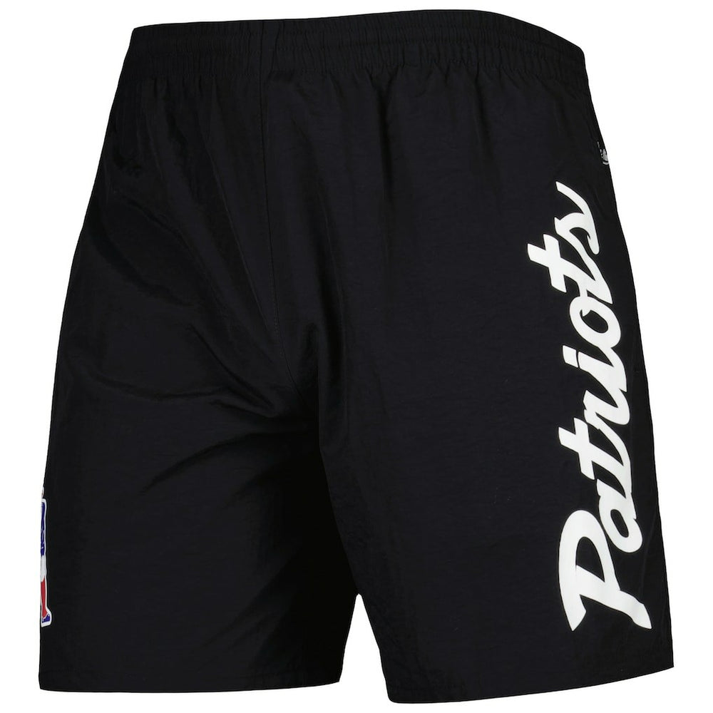 New England Patriots Team Essentials Nylon Shorts - Black - Mitchell & Ness
