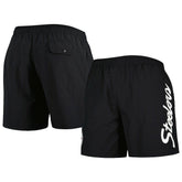 Pittsburgh Steelers Team Essentials Nylon Shorts - Black - Mitchell & Ness