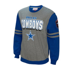 Dallas Cowboys All Over 2.0 Pullover Sweatshirt - Royal - Mitchell & Ness