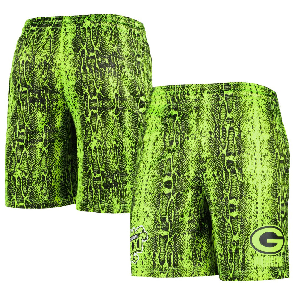 Green Bay Packers New Era Summer Pop Shorts - Neon Green - NFL