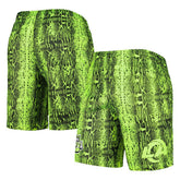 Los Angeles Rams New Era Summer Pop Shorts - Neon Green - NFL